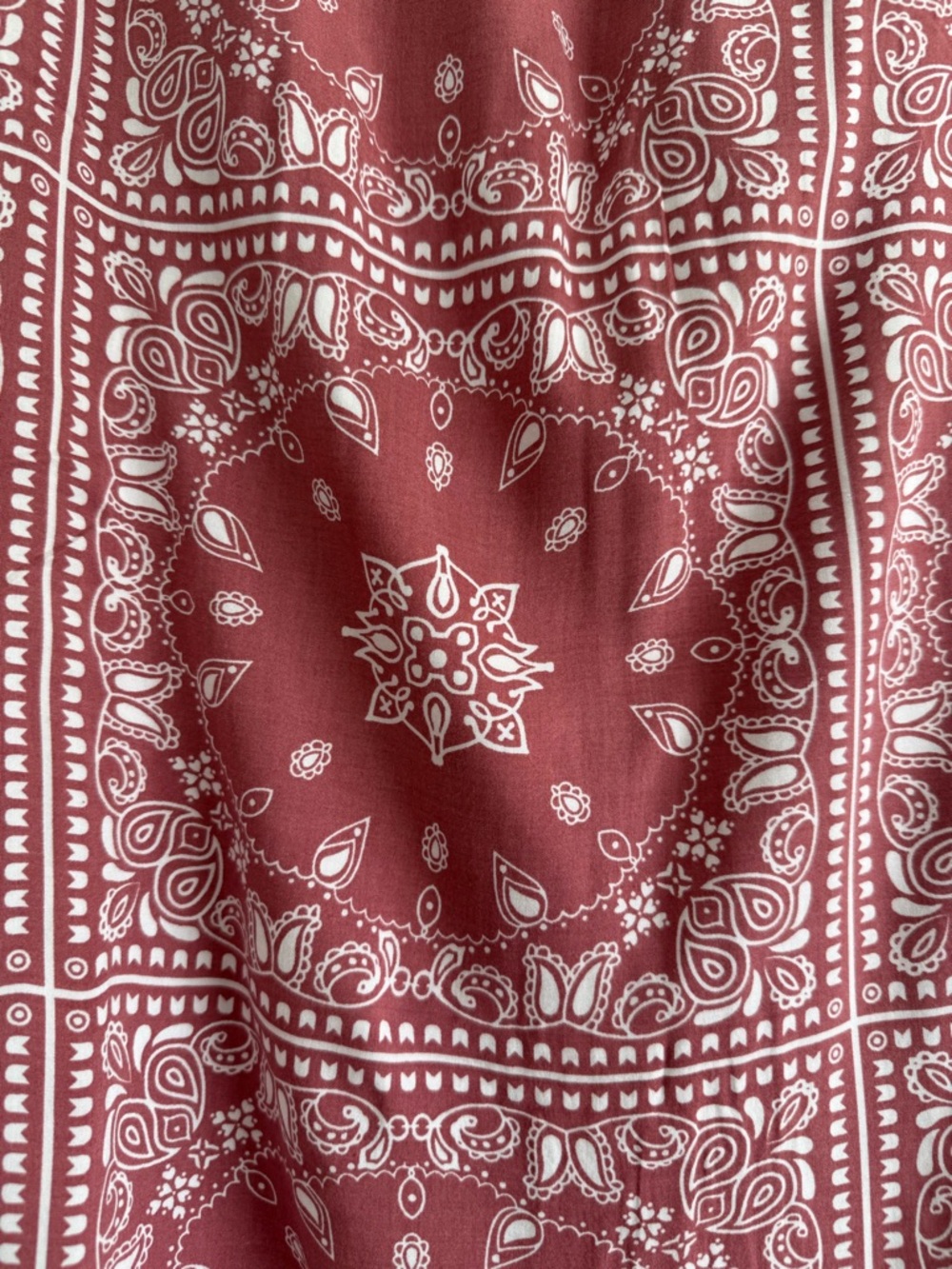 Kiss & Cry Bandana Print Maxi Skirt Size Small Boho Western Rayon A-Line - Picture 5 of 16